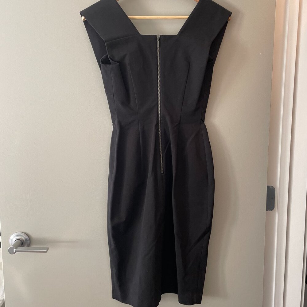 NWT Banana Republic x Roland Mouret Sheath Dress Black Size 0 - Picture 3 of 3